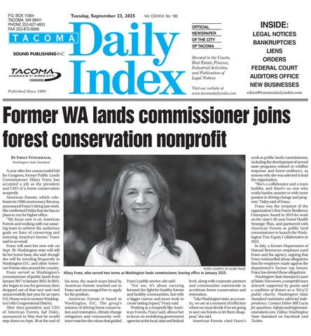 Tacoma Daily Index, September 23, 2025