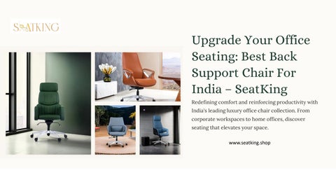 Upgrade Your Office Seating - Best Back Support Chair For India – SeatKing