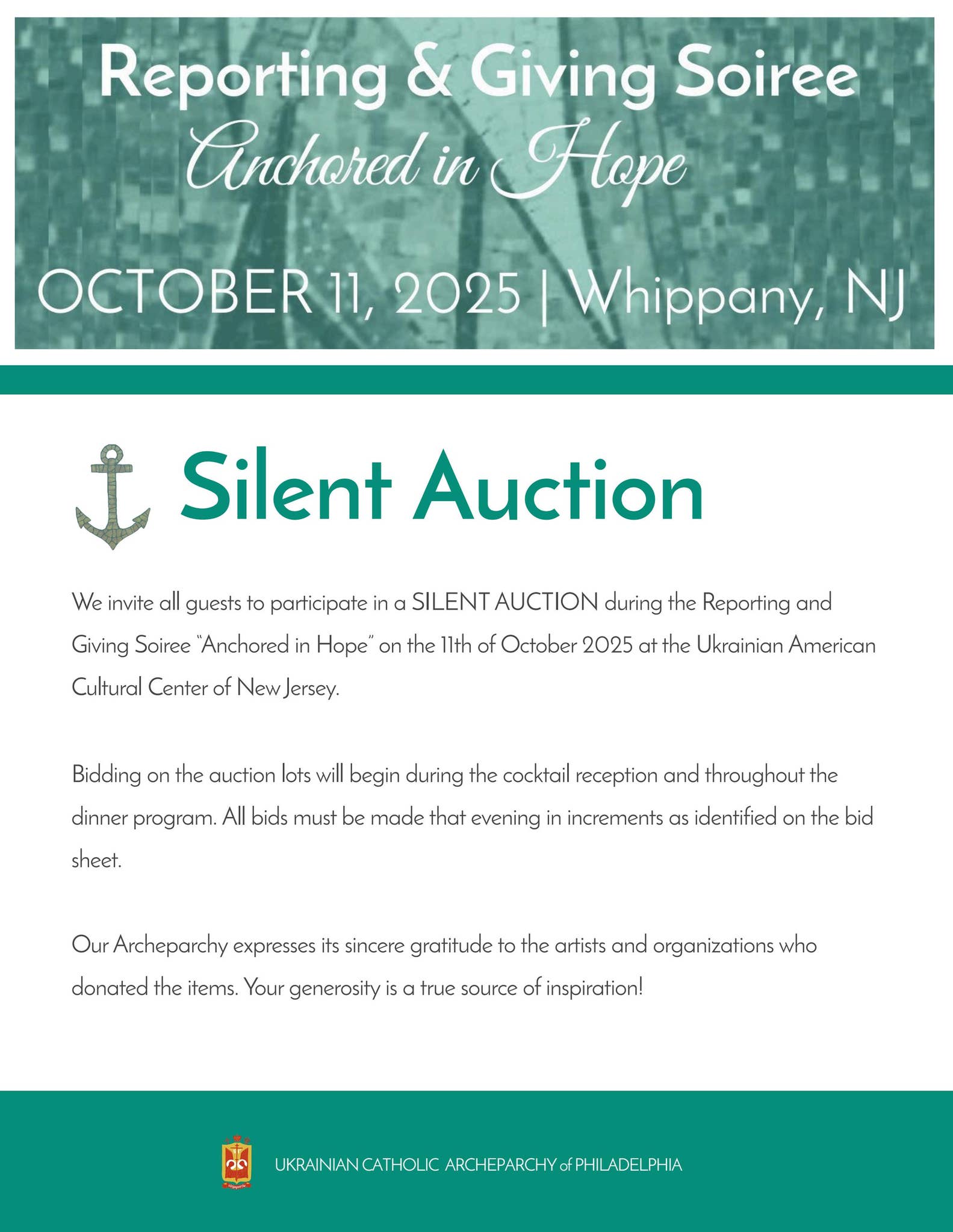 Silent Auction - Whippany Oct 11, 2025 by Ukrainian Catholic ...