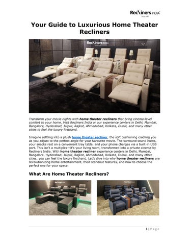 Your Guide to Luxurious Home Theater Recliners