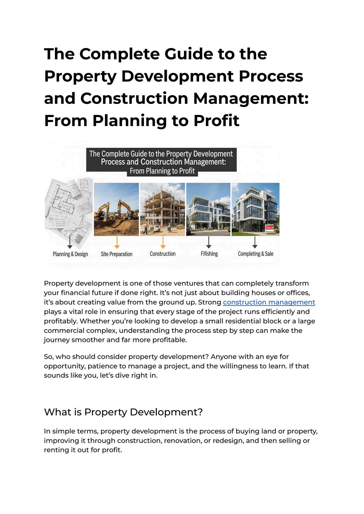 The Complete Guide to the Property Development Process and Construction ...