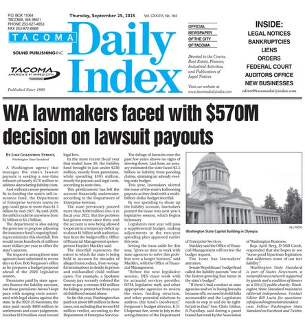 Tacoma Daily Index, September 25, 2025
