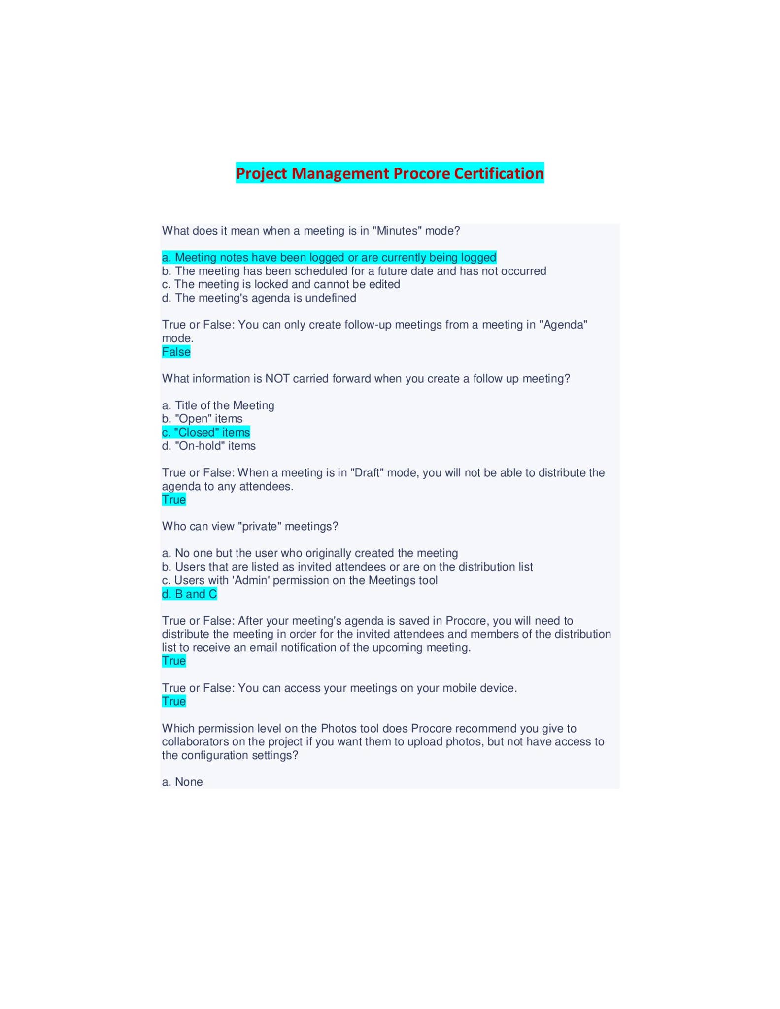 Project Management Procore Certification (20232024) by Scholarfriends ...