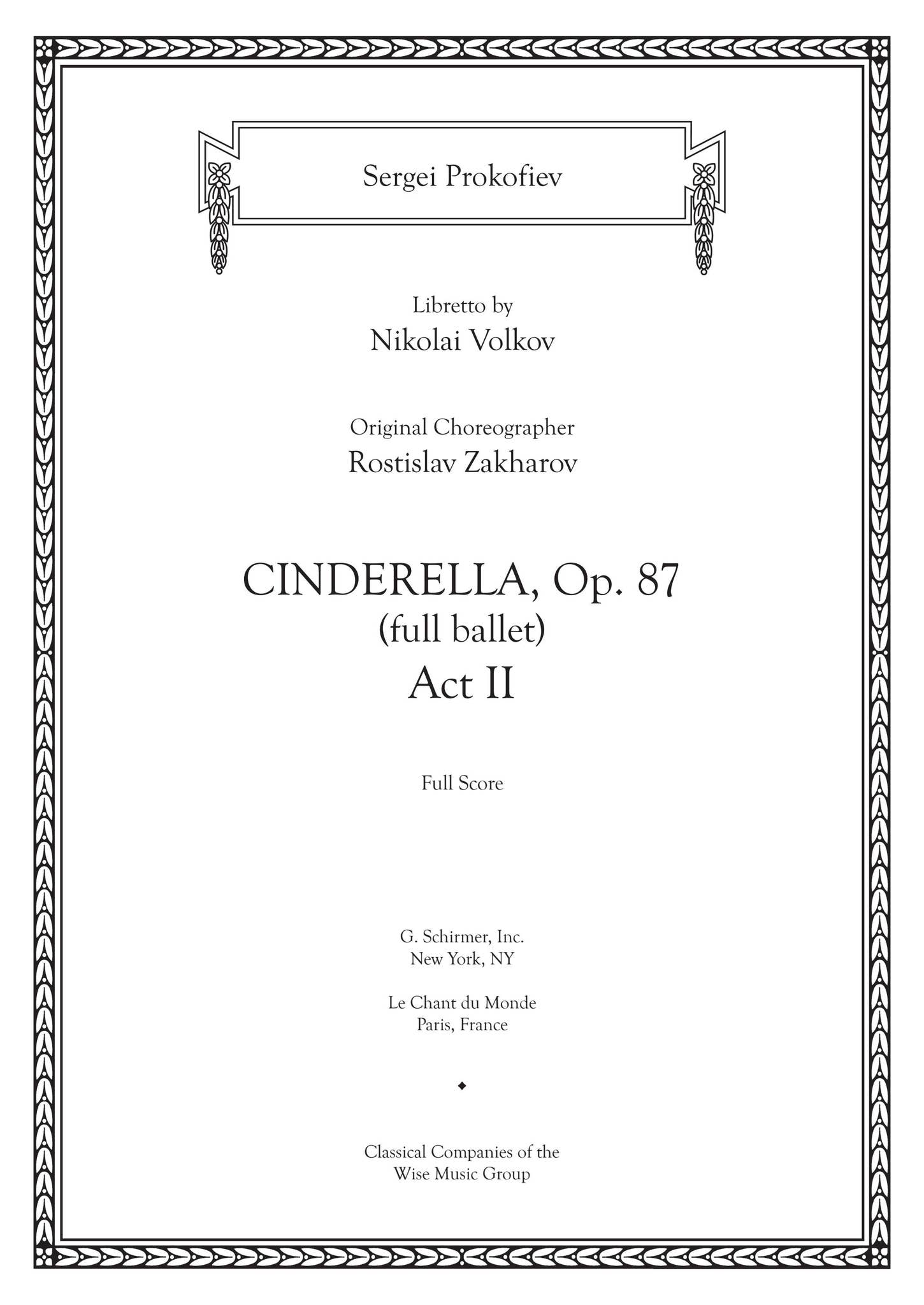 Prokofiev CINDERELLA Act II by ScoresOnDemand - Issuu