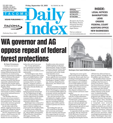 Tacoma Daily Index, September 26, 2025
