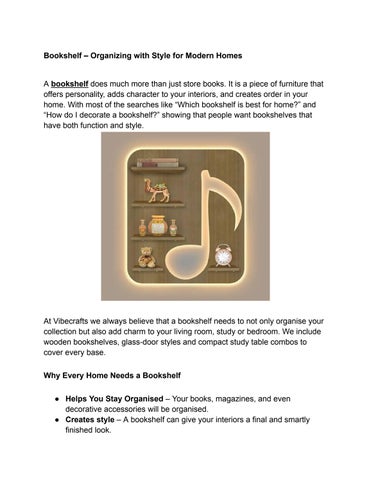 Bookshelf – Organizing with Style for Modern Homes