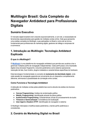 Multilogin Brasil - Guia Completo Do Navegador Antidetect Para Profissionais-Digitais