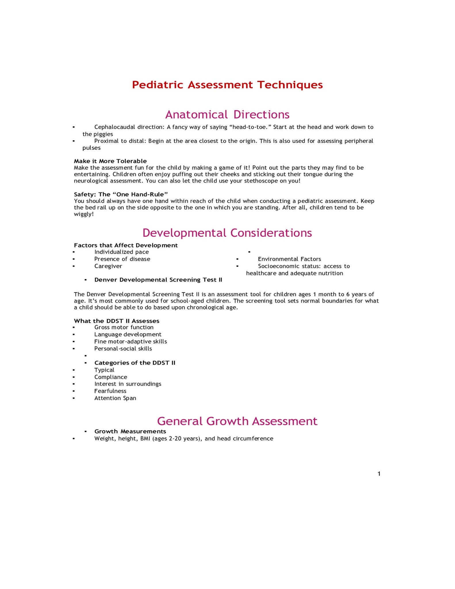 Pediatric Assessment Study Guide by Scholarfriends - Issuu