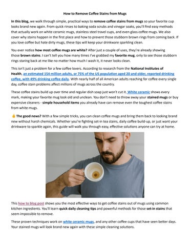 How to Remove Coffee Stains from Mugs