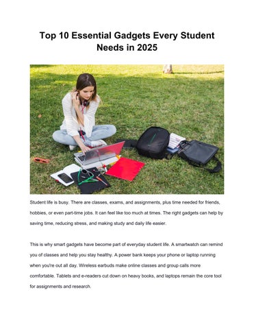 Top 10 Essential Gadgets Every Student Needs in 2025