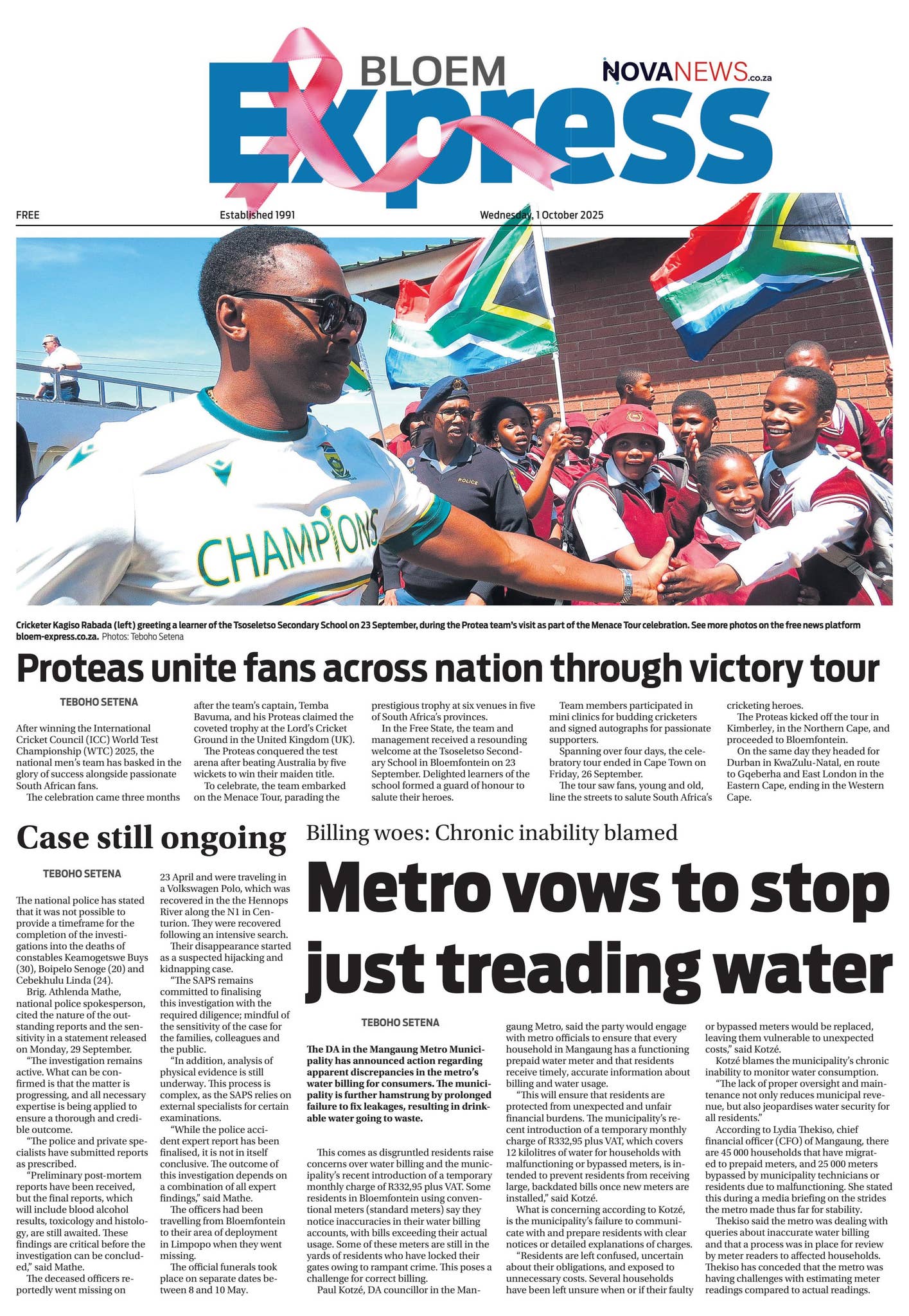 Bloem Express - E-edition 1 October 2025 by Novus Media - Issuu
