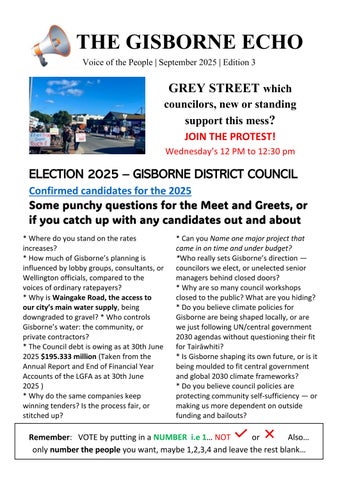 the gisborne echo edition 3 SEPTEMBER 2025