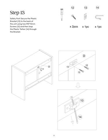 Jacala 收纳 柜 Instruction Sheet 37821 第 20 页