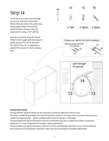 Jacala 收纳 柜 Instruction Sheet 37821 第 21 页