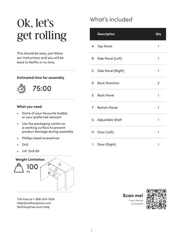 Jacala 收纳 柜 Instruction Sheet 37821 第 2 页