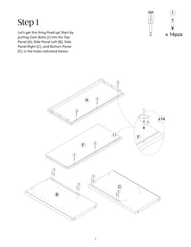 Jacala 收纳 柜 Instruction Sheet 37821 第 5 页