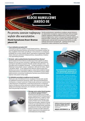 Truck Informator Martex - Kwartalnik 编号 .4. (57) październik-grudzień 2025 第 14 页