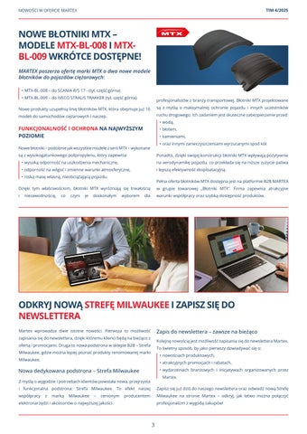 Truck Informator Martex - Kwartalnik 编号 .4. (57) październik-grudzień 2025 第 3 页