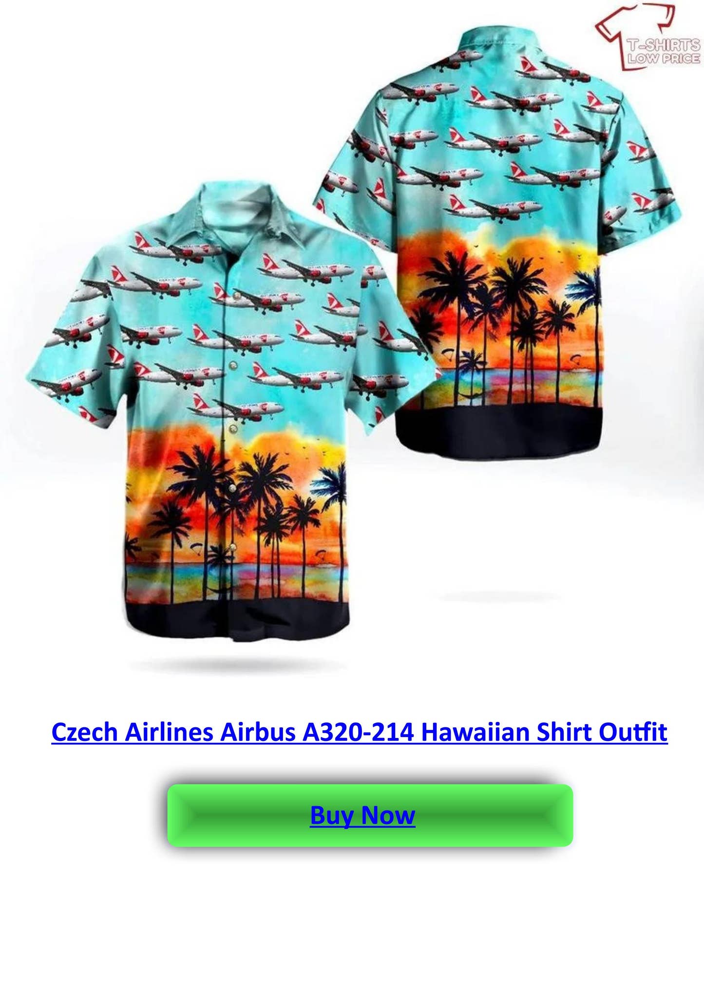 Czech Airlines Airbus A320-214 Hawaiian Shirt Outfit by Tshirts Low ...