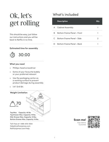 Iris 斗柜 Instruction Sheet 71231 第 2 页