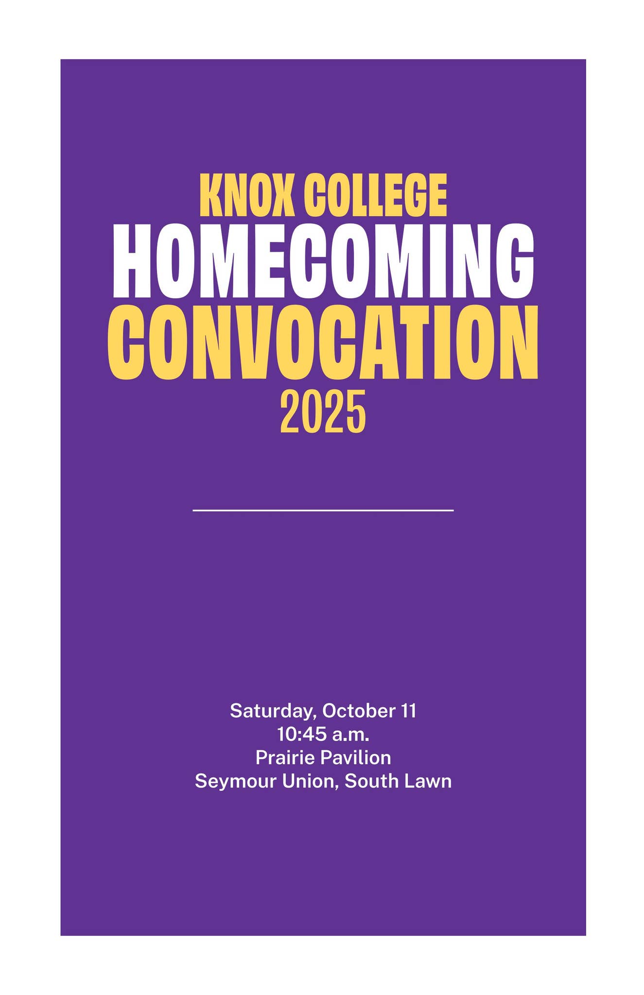 Homecoming Convocation Program 2025 by Knox College - Issuu