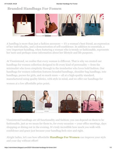 handbags For Womens