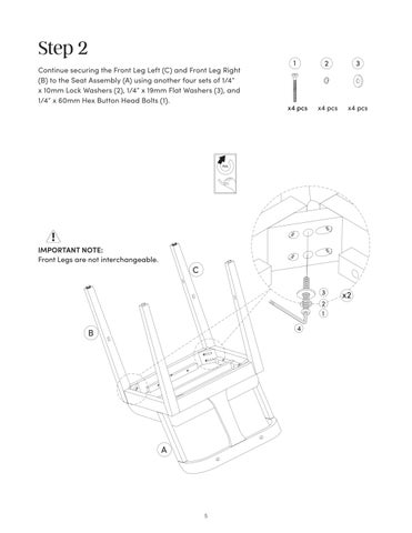 Chuck Bar 凳 Instruction Sheet 21420 第 5 页