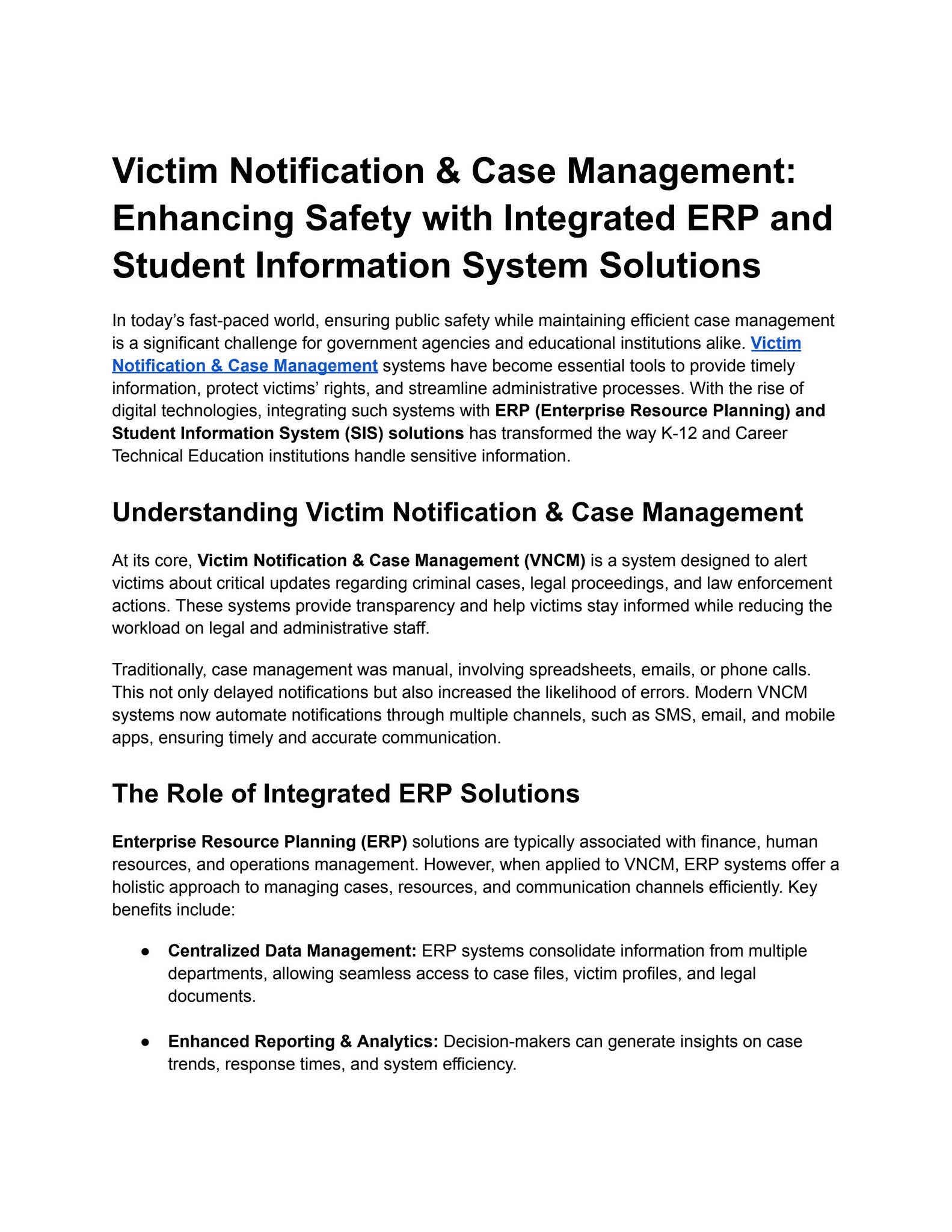 Victim Notification & Case Management by maxwilfer - Issuu