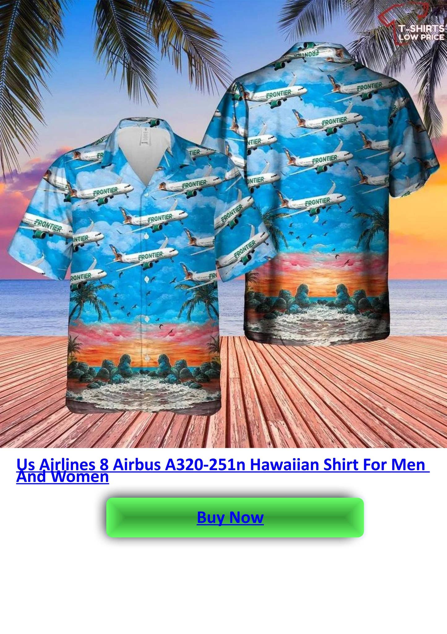 Us Airlines 8 Airbus A320-251n Hawaiian Shirt For Men And Women by ...