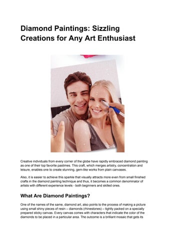 Diamond Paintings Sizzling Creations for Any Art Enthusiast