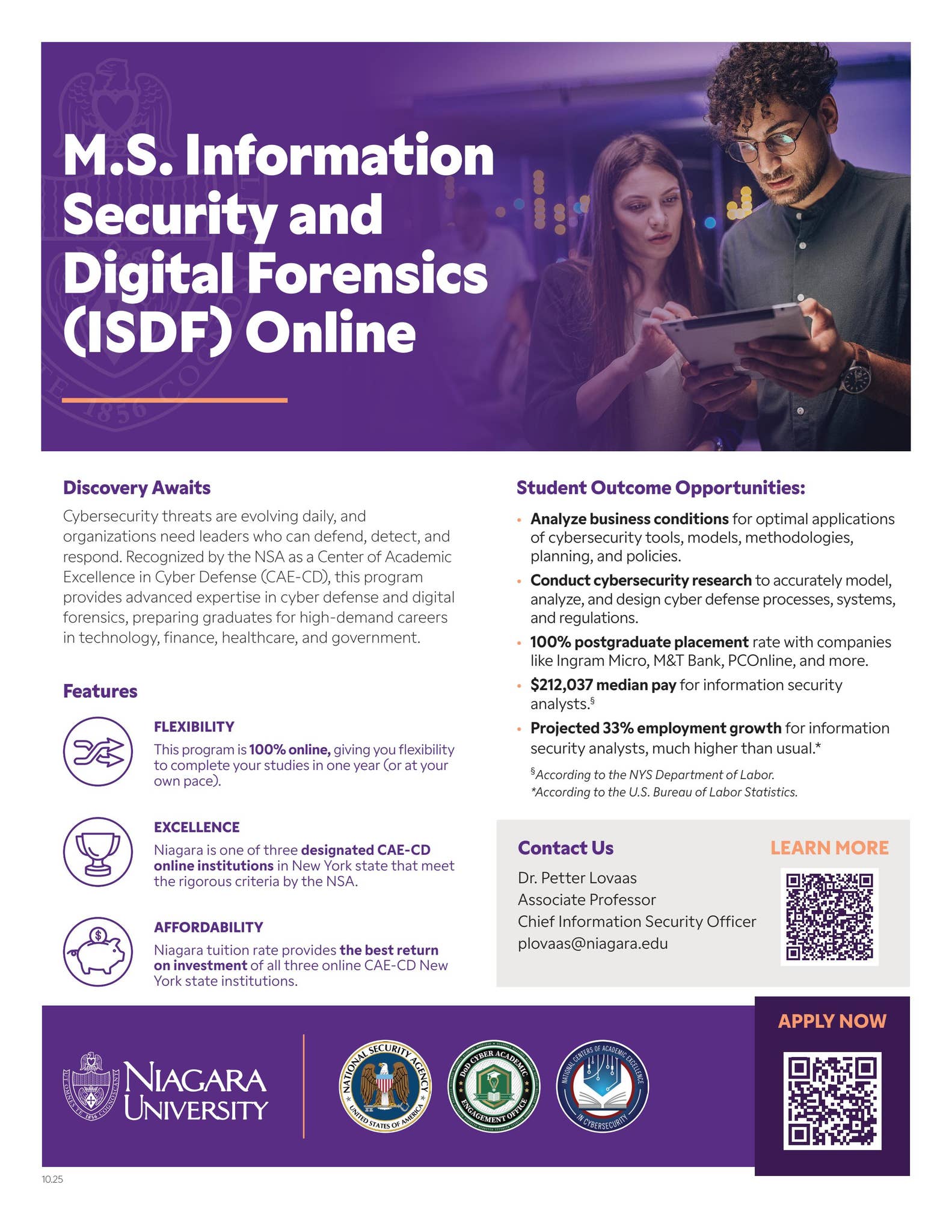 Information Security and Digital Forensics (ISDF) (M.S.) by Niagara ...