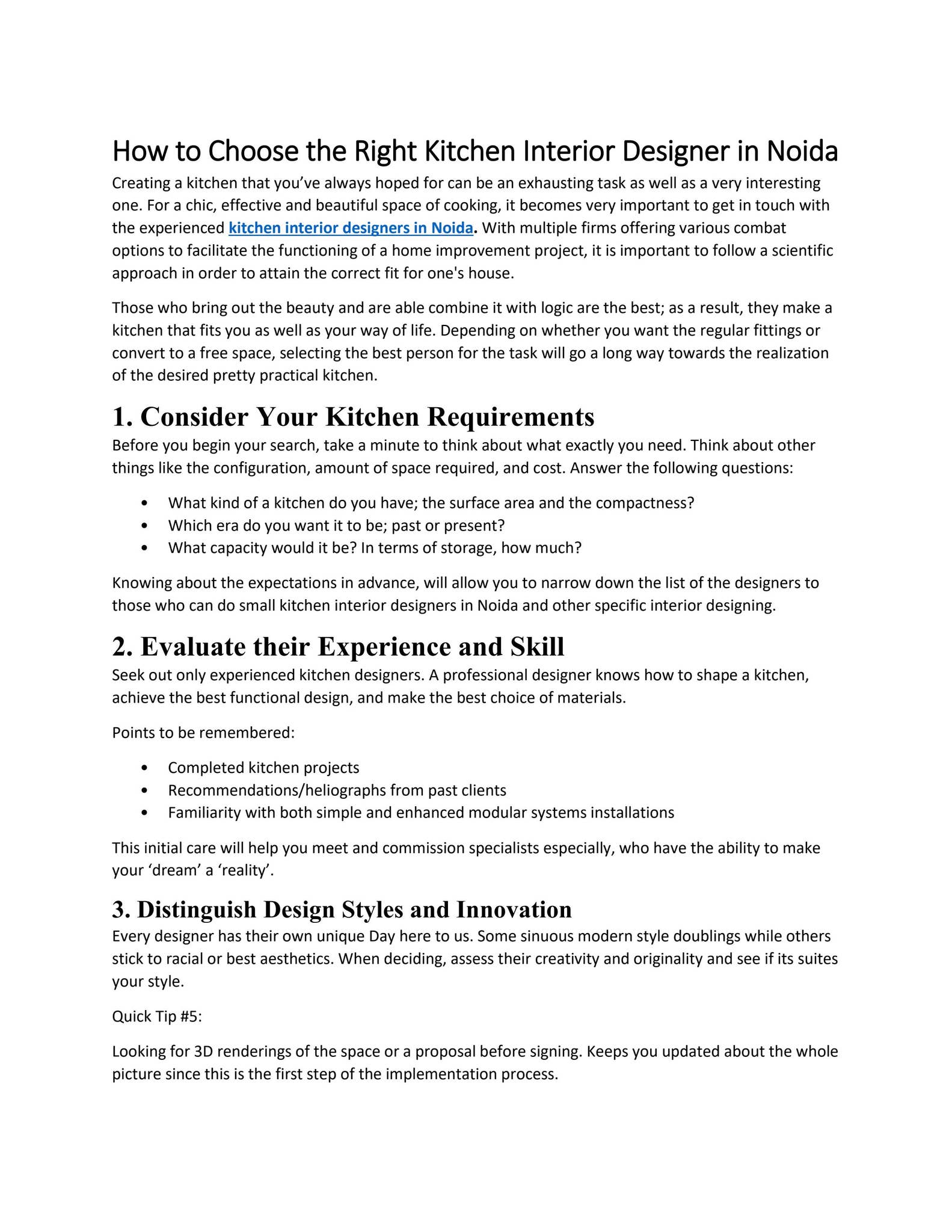 How to Choose the Right Kitchen Interior Designer in Noida.Doc by ...
