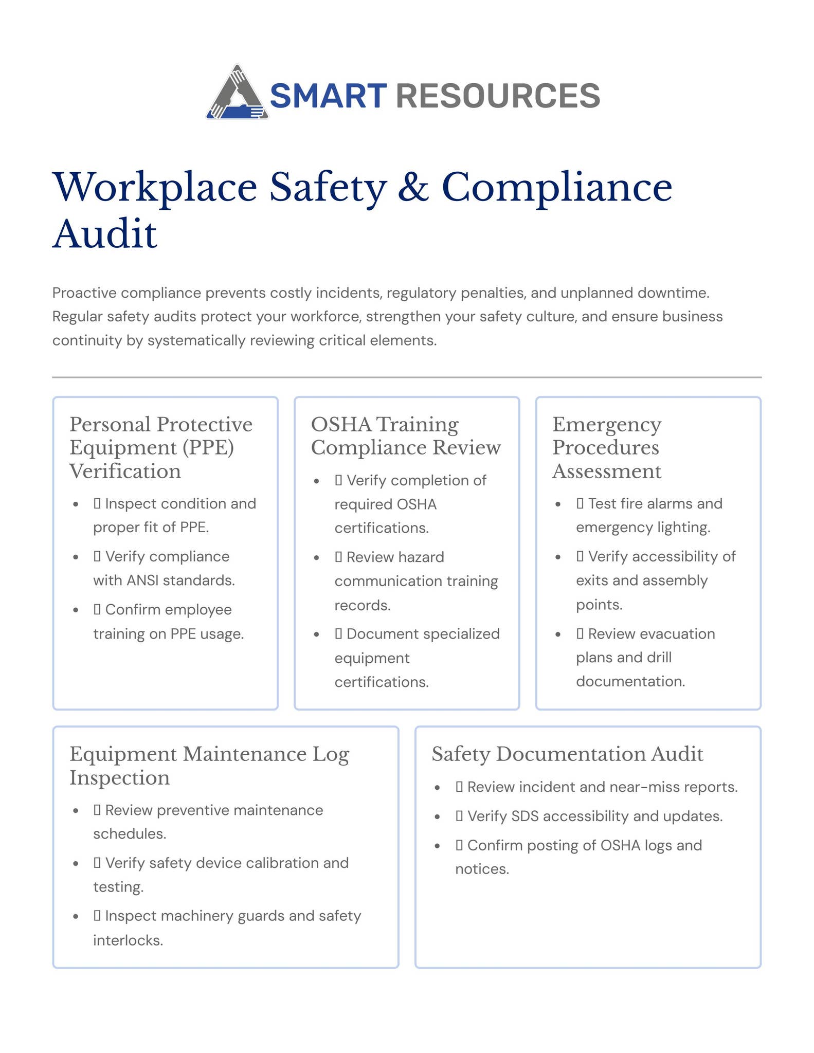 Workplace-Safety-and-Compliance-Audit by Jessica Judd - Issuu