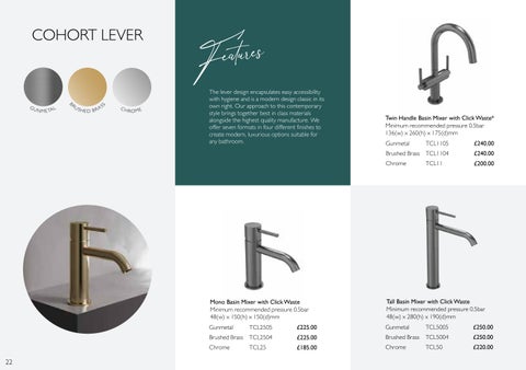 Tavistock Brassware Cohort 家具产品集 第 22 页