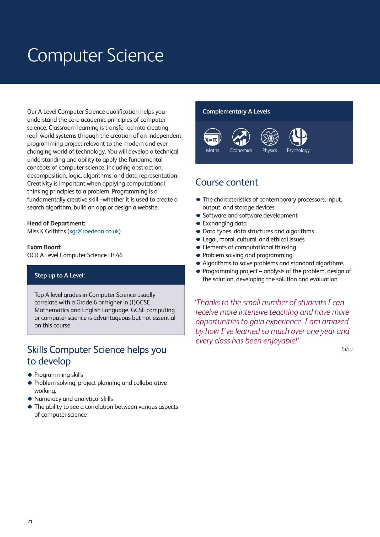 Sixth Form Curriculum Booklet 2026-2027 by Roedean School - Issuu