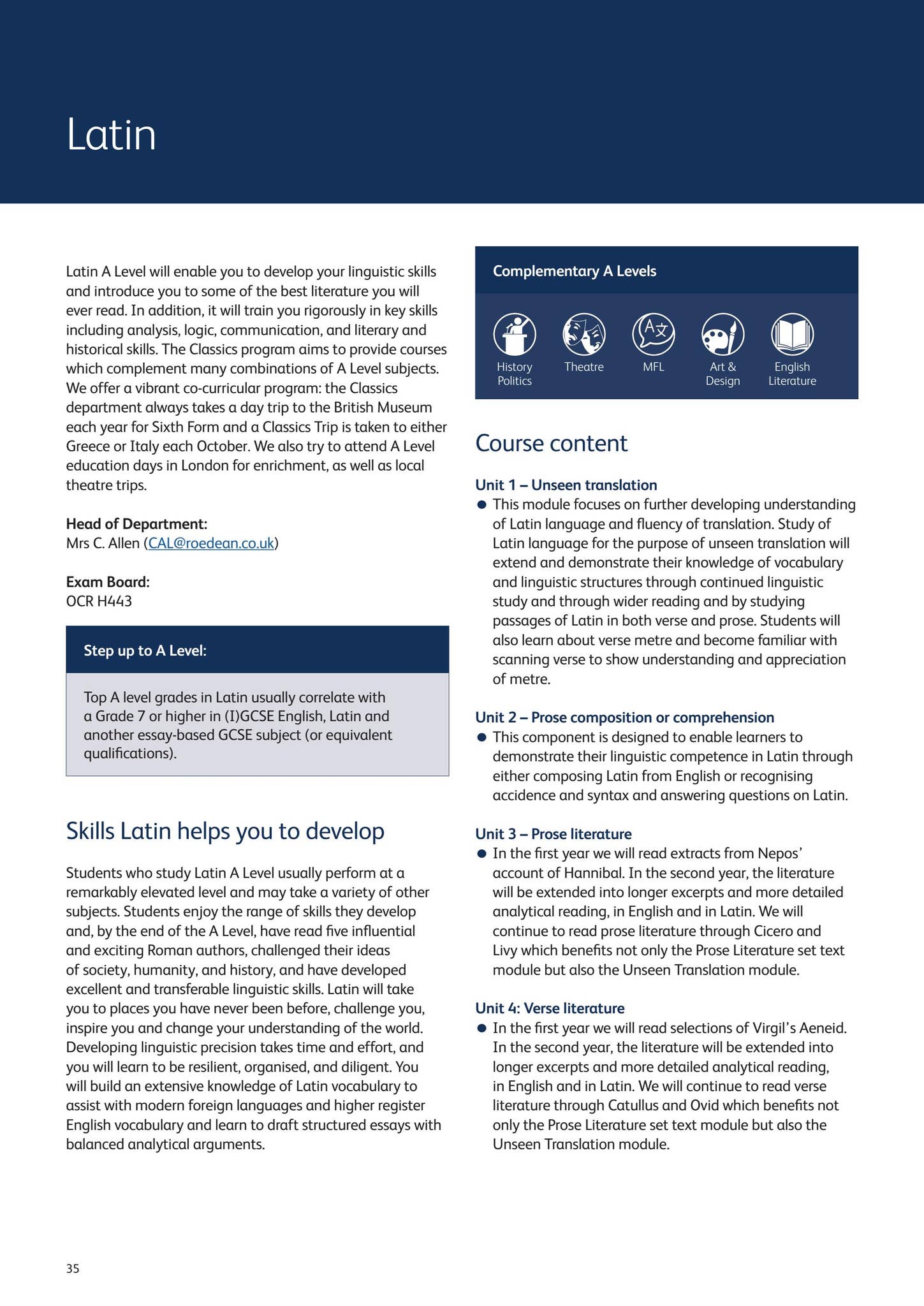 Sixth Form Curriculum Booklet 2026-2027 by Roedean School - Issuu