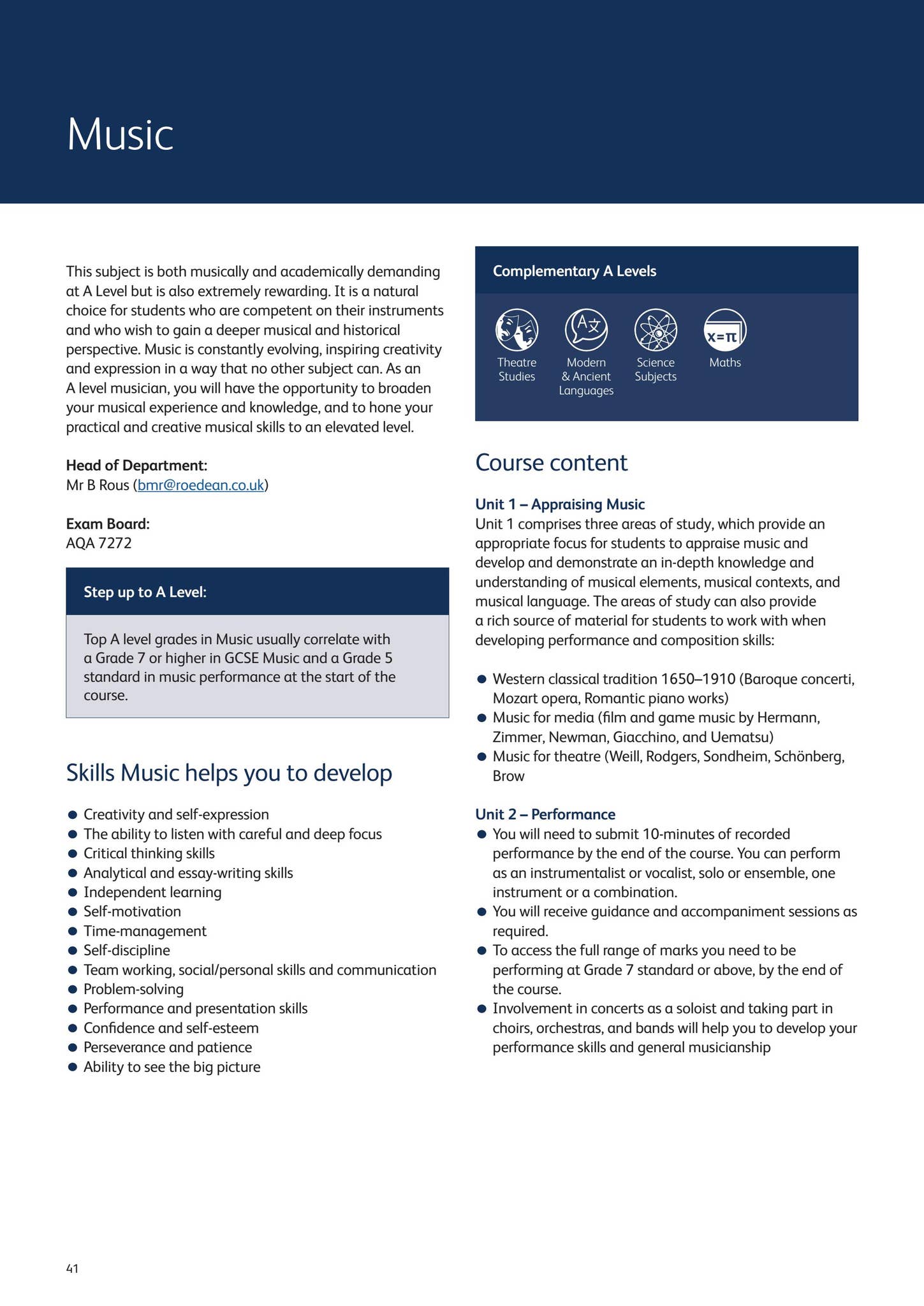 Sixth Form Curriculum Booklet 2026-2027 by Roedean School - Issuu