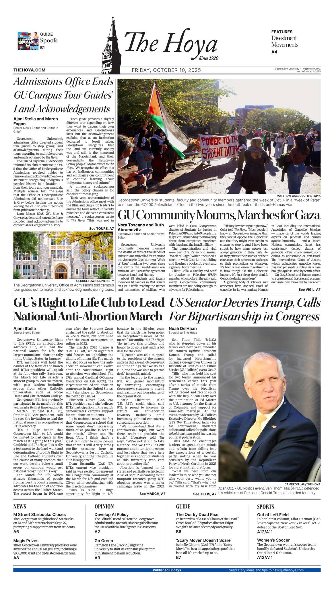 The Hoya: October 10, 2025 by The Hoya - Issuu