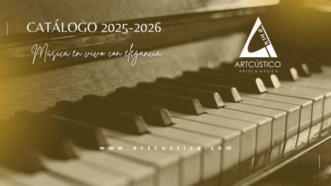 Artcústico Música en vivo Catálogo 2025-2026