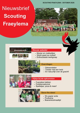 Nieuwsbrief Scouting Fraeylema - oktober 2025