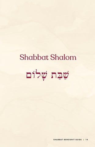 Shabbat Bereishit 指南 第 14 页