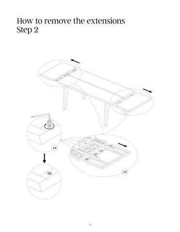Andy 餐桌 Extensions Instruction Sheet 41702 第 13 页