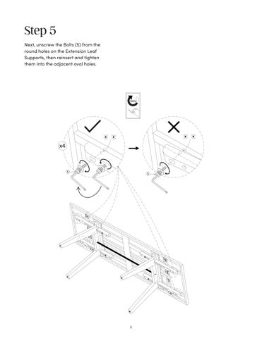 Andy 餐桌 Extensions Instruction Sheet 41702 第 9 页