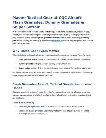 Buy Fake Rifles & Toy Firearms | Safe Airsoft Replicas & Toy Gun Toys – CQC Airsoft