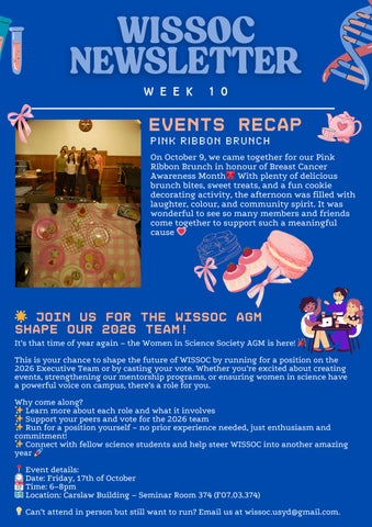 Women in Science Newsletter edition 10