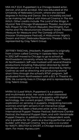 Manual Cinema's "The 4th Witch": Program 第 10 页