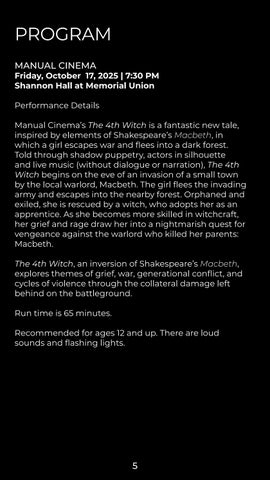 Manual Cinema's "The 4th Witch": Program 第 5 页