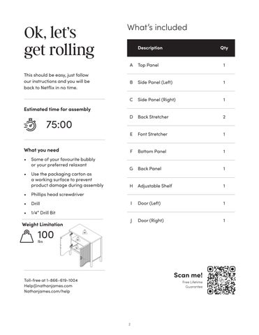 Scott 收纳 柜 Instruction Sheet 32411 第 2 页