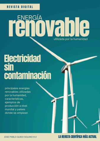 Revista Energía Renovable José Pablo Guido Solano