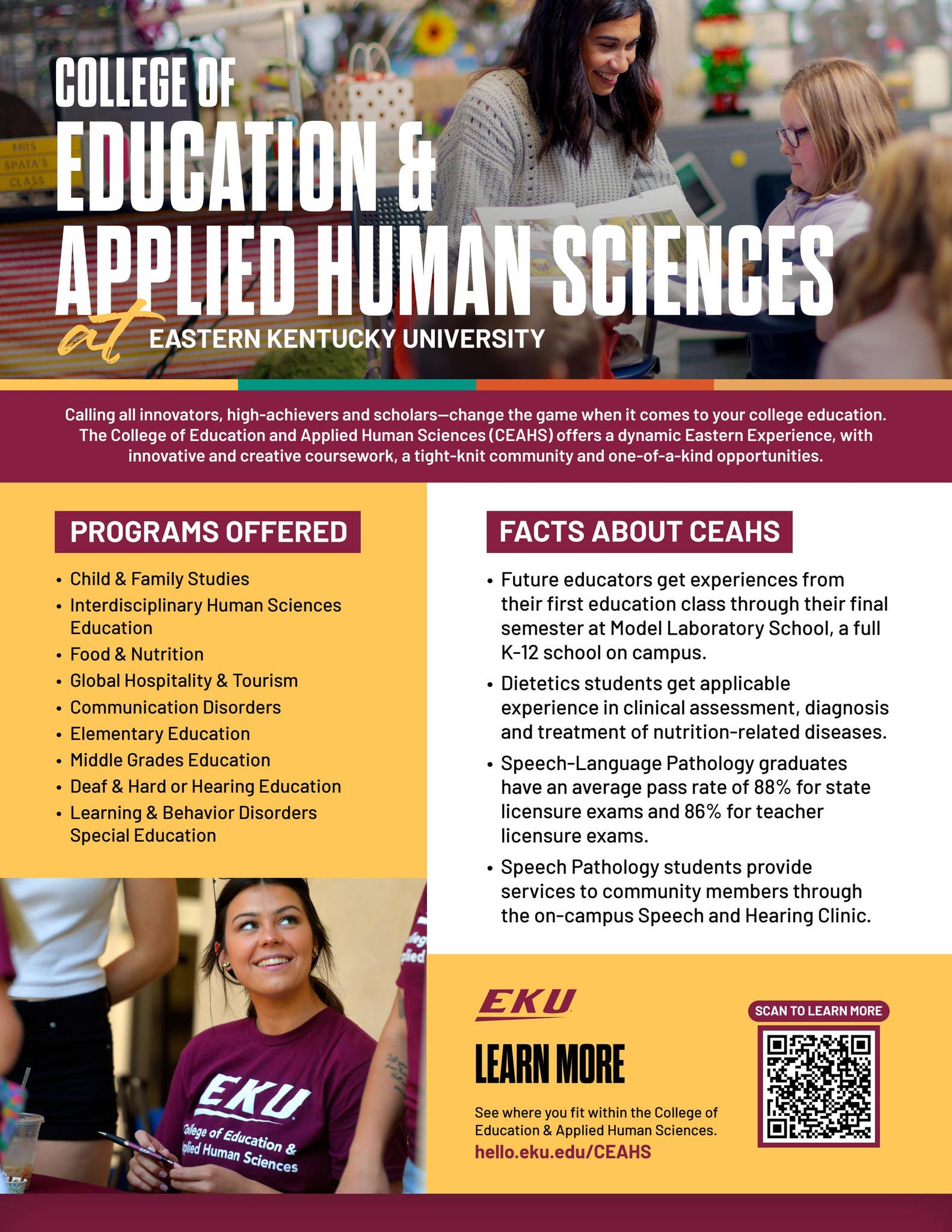 2026 College of Education & Applied Human Sciences One Pager by Eastern ...